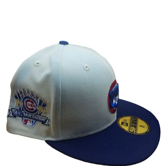 Hat Club RARE 8 White Dome Chicago Cubs Off White Two Tone Fitted Hat Era - Picture 3 of 4